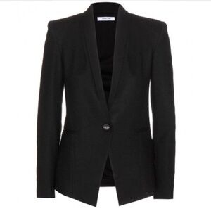 Helmut Lang Blazer Wool Single Button Black Women's Size Small
